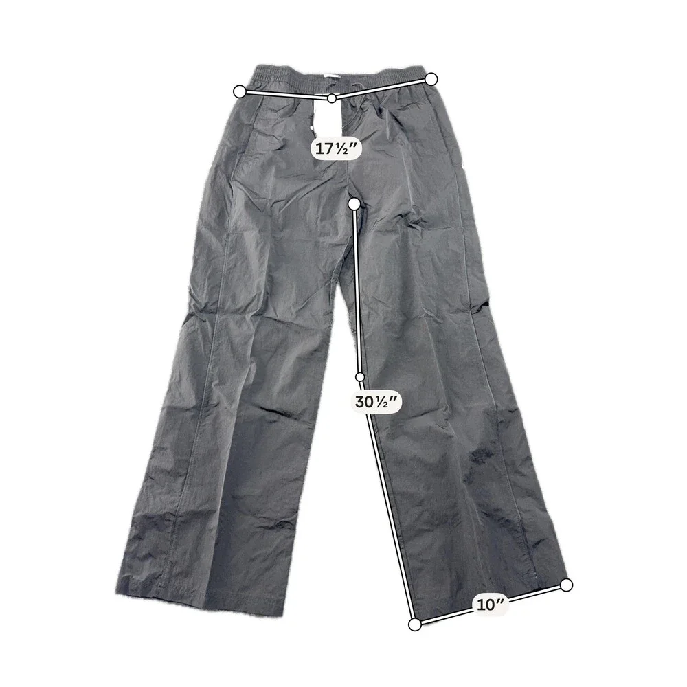 Nike Pants Womens M Black Standard Fit High Rise Move To Zero Woven Track Gym